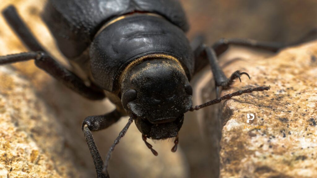 Darkling beetle close up